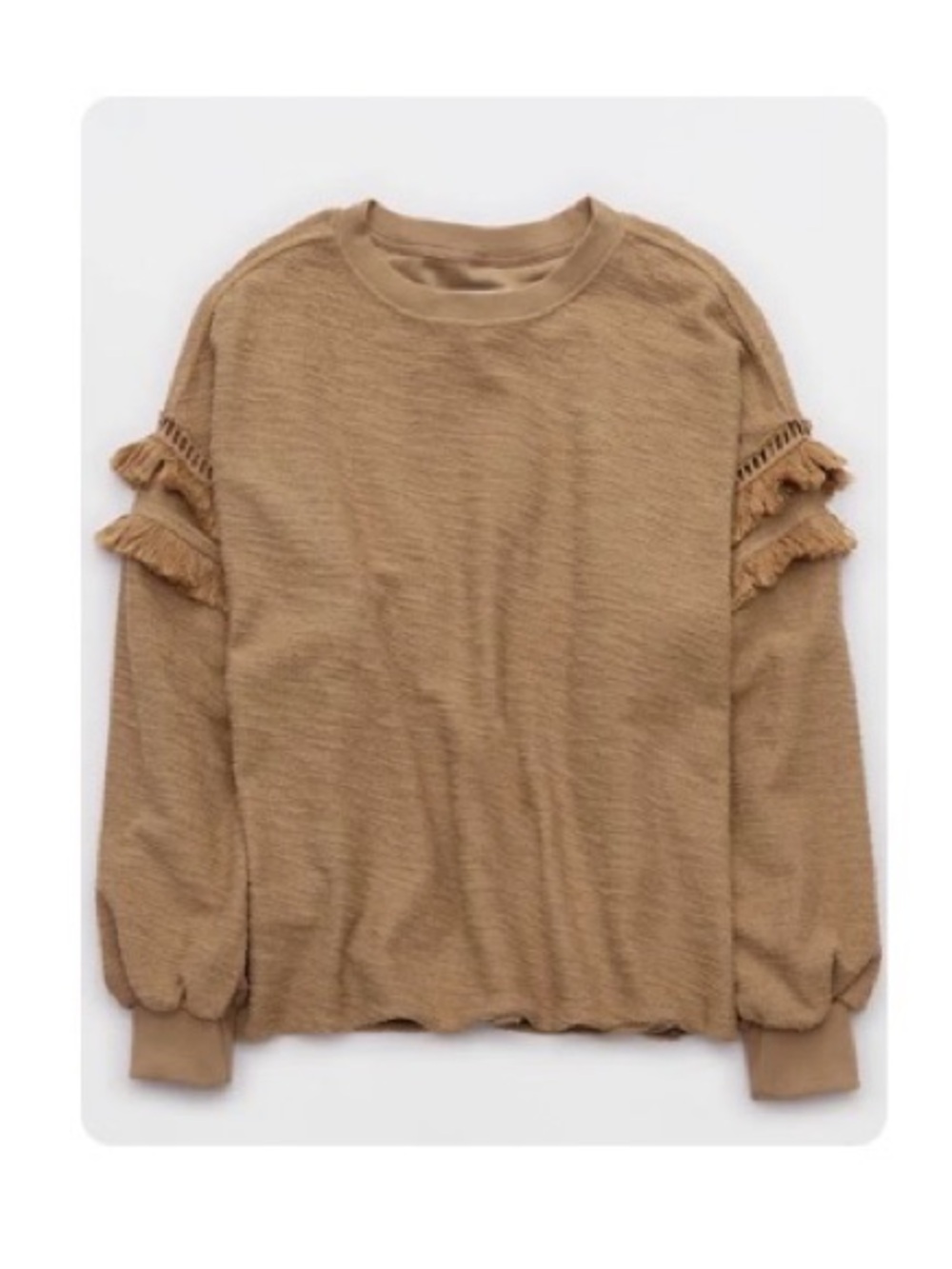 Aerie Textured Oversized Crew Sweatshirt